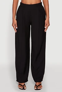 Womens Pull On Wide Leg Pants,