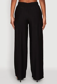 Womens Pull On Wide Leg Pants,