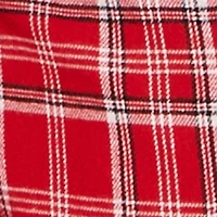 Plaid Brushed Knit Wide Leg Dress Pants