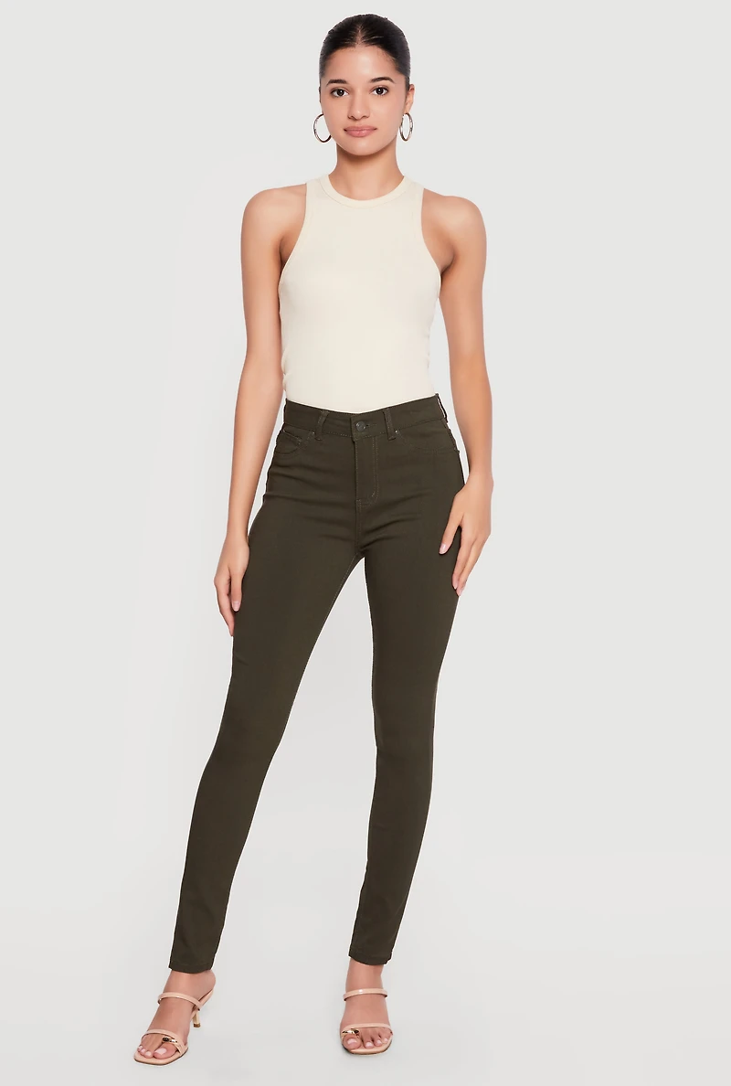 Solid Hyper Stretch Skinny Pants