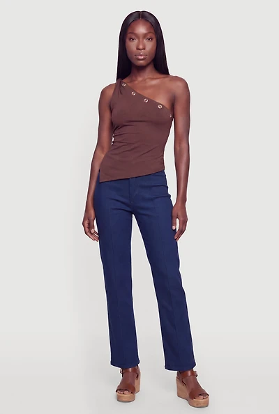 Pintuck Straight Leg Pants