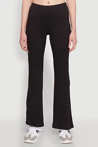 Womens High Waist Flared Yoga Pants, Black,