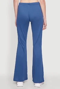 Womens High Waist Flared Yoga Pants, Blue, Size L