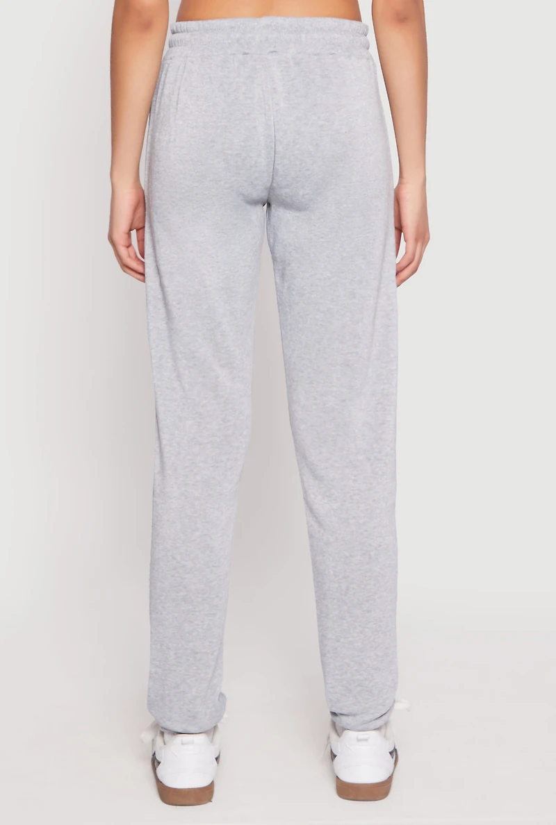 Womens Anime Graphic Print Sweatpants, Grey, Size S