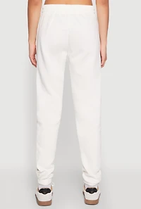 Womens Anime Graphic Print Sweatpants, White, Size S