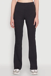 Womens High Waisted Flared Yoga Pants, Grey, Size M