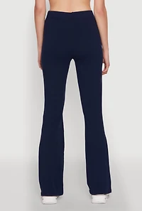 Womens High Waisted Flared Yoga Pants, Blue, Size XL