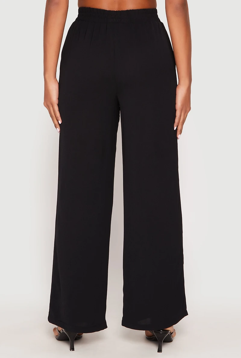Faux Drawstring Dress Pants