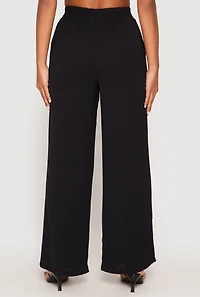 Faux Drawstring Dress Pants