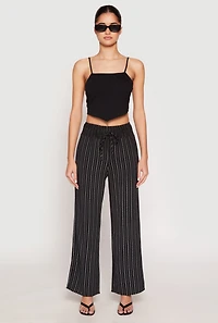 Airy Striped Wide Leg Pants