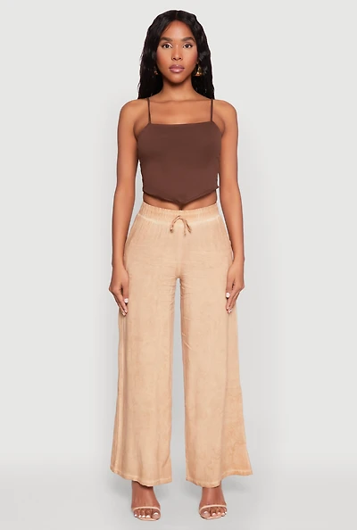 Mineral Wash Palazzo Pants