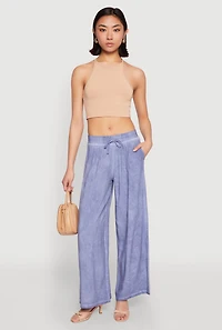 Womens Mineral Wash Palazzo Pants,