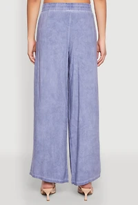 Womens Mineral Wash Palazzo Pants,