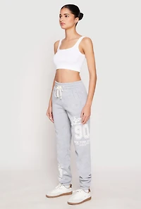 Womens Brooklyn New York City Sweatpants, Grey, Size S
