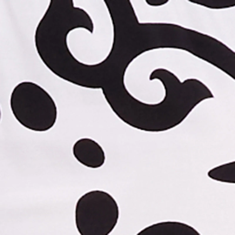 Patterned Drawstring Detail Pull On Wide Leg Pants