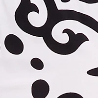 Patterned Drawstring Detail Pull On Wide Leg Pants