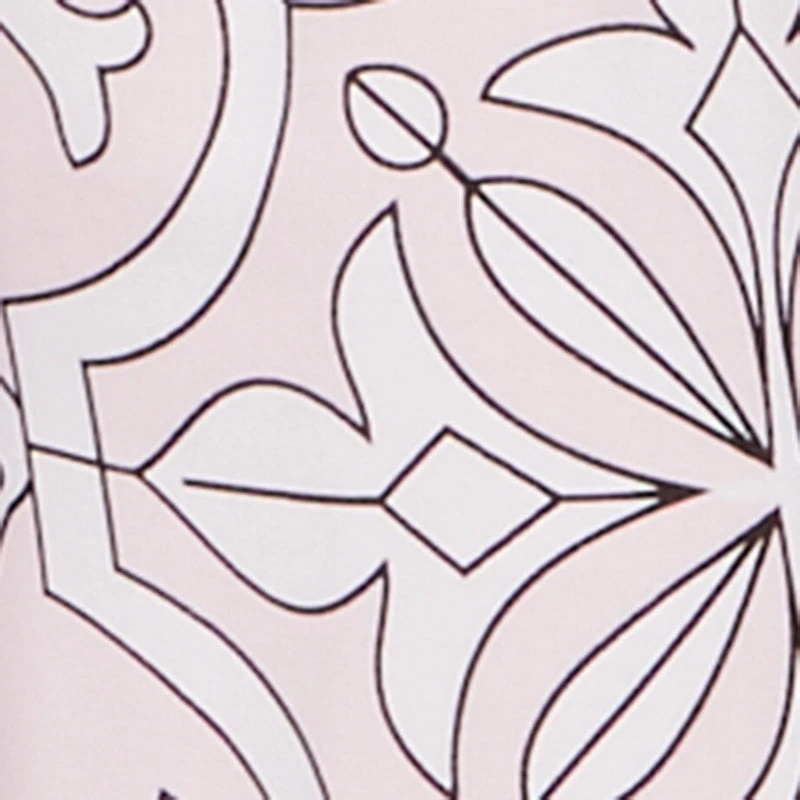 Patterned Drawstring Detail Pull On Wide Leg Pants