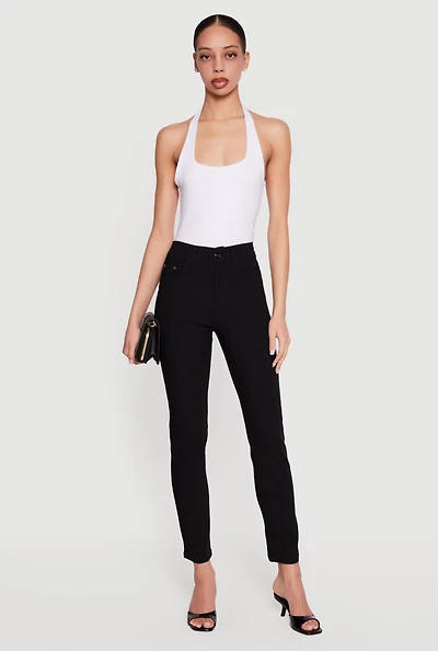 Solid Skinny Leg Pants