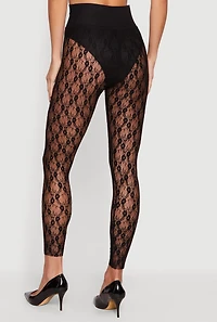 Lace High Waisted Lined Leggings