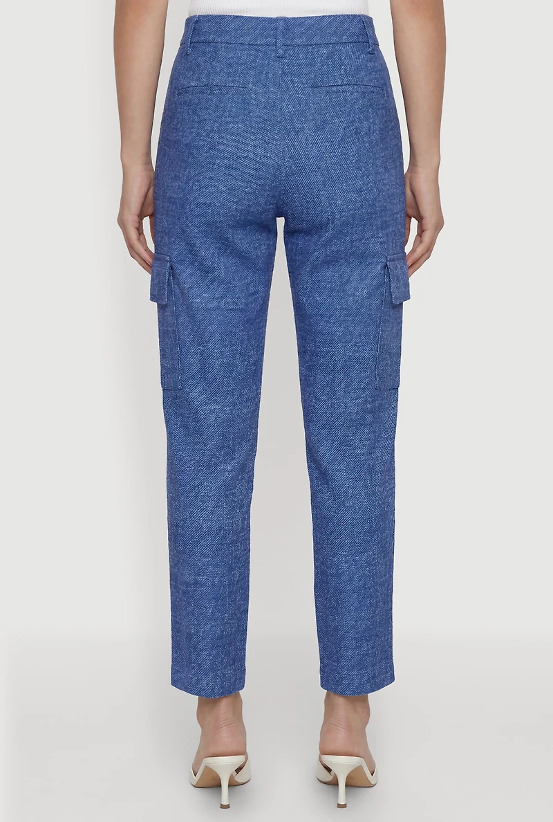 Hyper Stretch High Waisted Pull On Cargo Pants