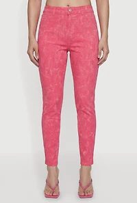 Hyper Stretch High Waisted Pull On Skinny Pants