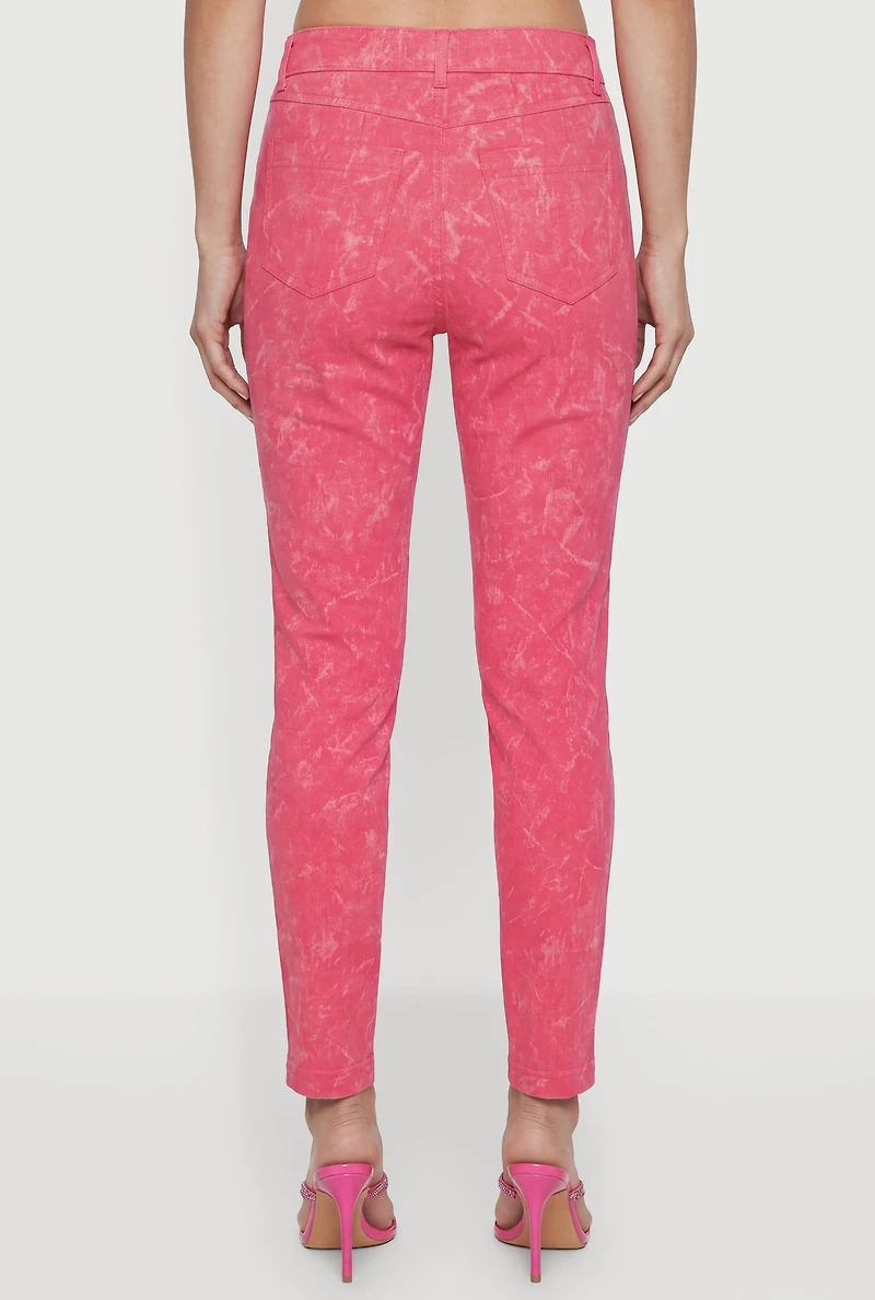 Hyper Stretch High Waisted Pull On Skinny Pants