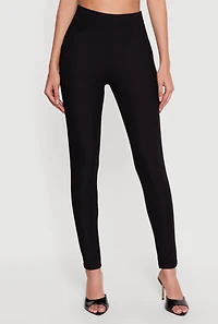 Scuba High Waisted Pull On Skinny Pants