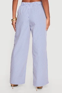 Printed Poplin Wide Leg Pants