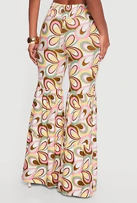 Patterned Tiered Flare Pants