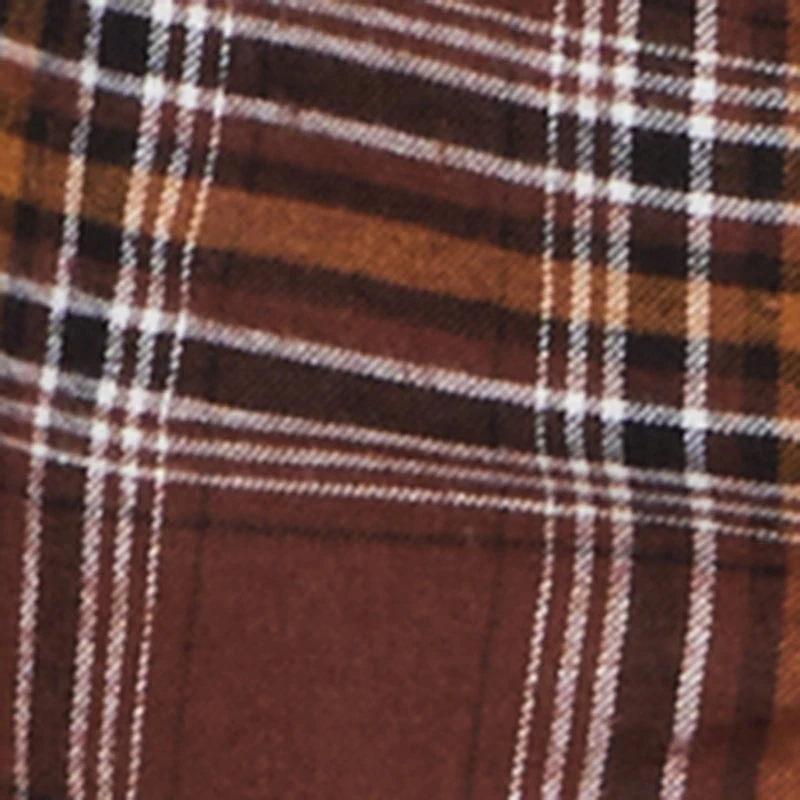 Flannel High Waisted Wide Leg Pants