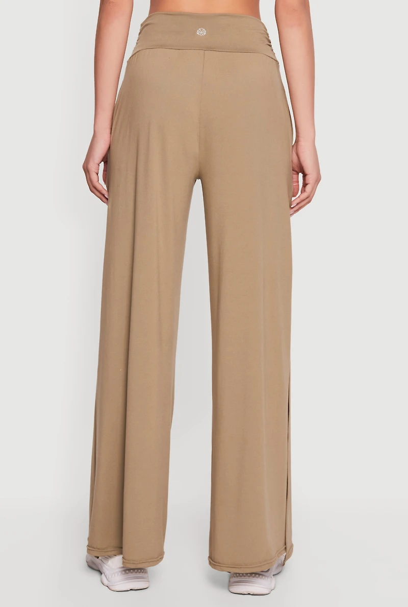 Open Side Ruched Waist Pull On Pants