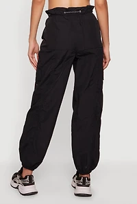 Paper Bag Drawstring Waist Cargo Joggers
