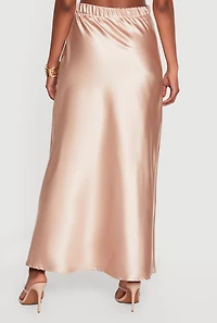 Satin High Waisted Skirt