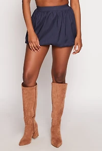 High Waisted Balloon Mini Skirt