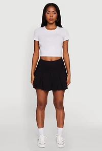 Womens Trendy Activewear Lined Mini Pleated Tennis Skirt,