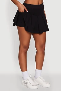 Womens Trendy Activewear Lined Mini Pleated Tennis Skirt,
