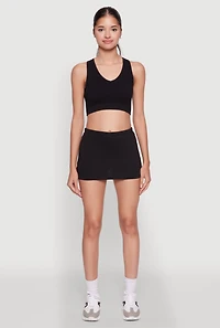 Chic High Waisted Lined Pencil Skirt