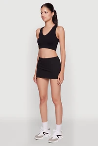 Womens Chic High Waisted Lined Pencil Skirt, Black, Size M