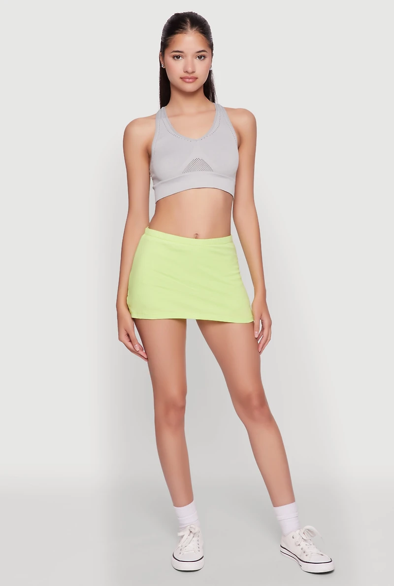 Womens Chic High Waisted Lined Pencil Skirt, Green, Size S