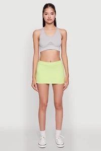 Womens Chic High Waisted Lined Pencil Skirt, Green, Size S