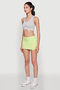 Womens Chic High Waisted Lined Pencil Skirt, Green, Size S