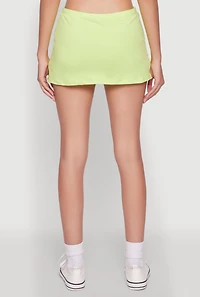 Womens Chic High Waisted Lined Pencil Skirt, Green, Size S