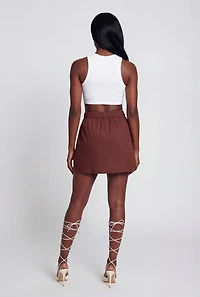 High Waisted Bandana Print Skirt with Shorts Lining