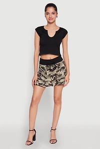 Womens Drawstring Pleated Skirt, Multi, Size S