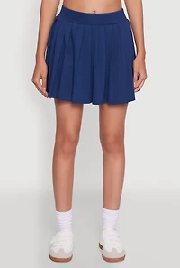 Womens Stylish High Waist Pleated Tennis Skirt, M