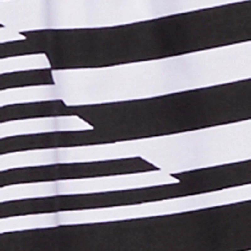 Abstract Stripe Mini Bubble Skirt