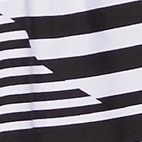 Abstract Stripe Mini Bubble Skirt