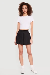 High Waisted Pleated Skirt