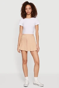 High Waisted Pleated Skirt