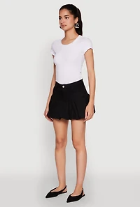 Twill Mini Bubble Skirt